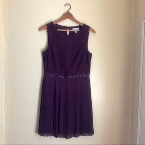 Speechless Sleeveless Pleated Lacy Dress